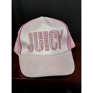 Juicy Couture  Light Pink Hat With Dark Pink Rhinestone and Velvety Front NWT
